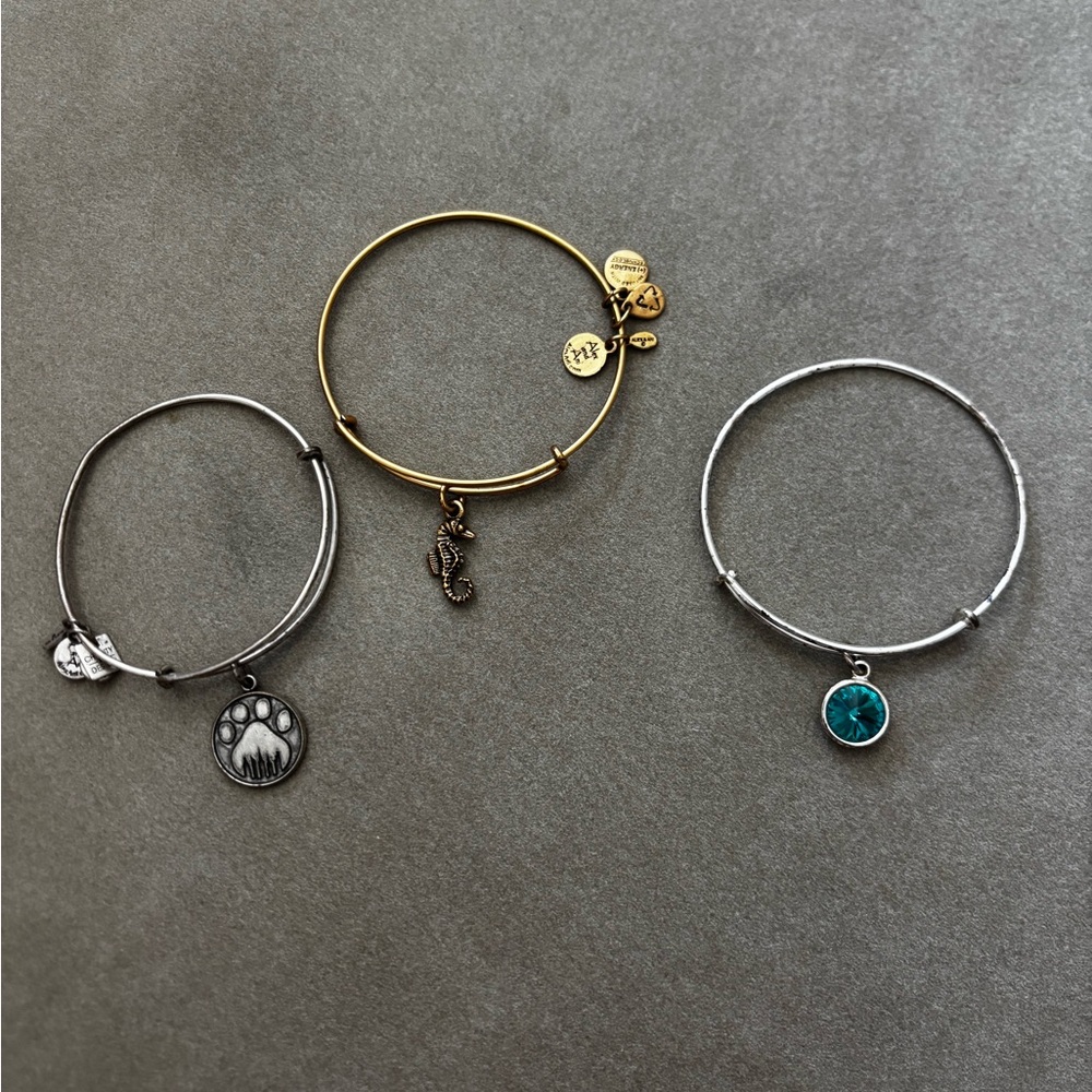 Three alex and ani bracelets